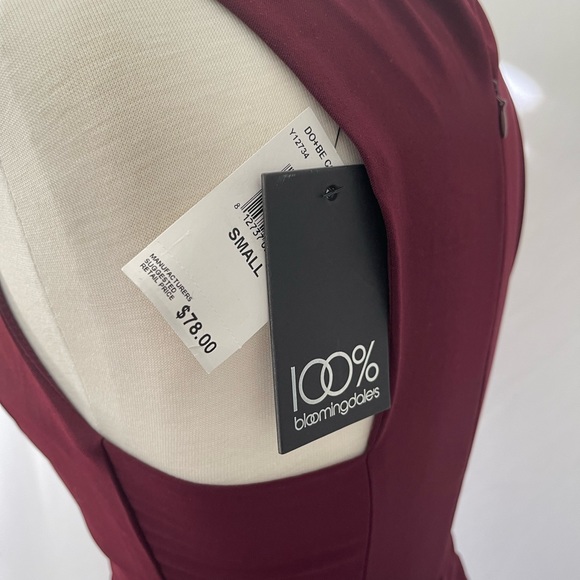 DO+BE Maroon Deep Plunge Mini Dress Small NWT - Picture 5 of 7